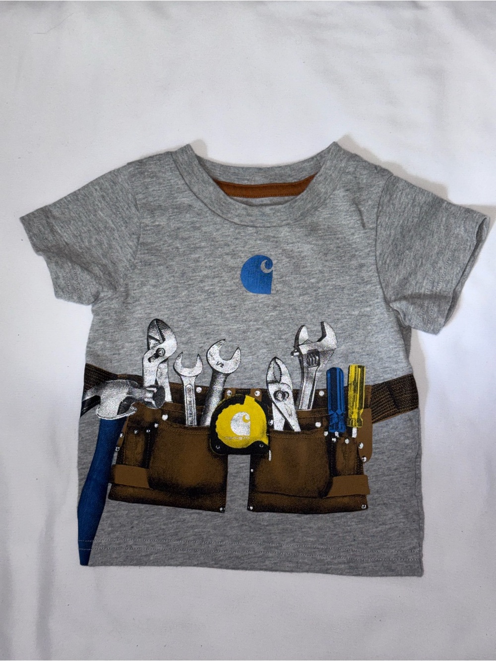 Carhartt size 3 months Gray Tool Belt Graphic Tee shirt